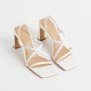 H&M White Strappy Sandals